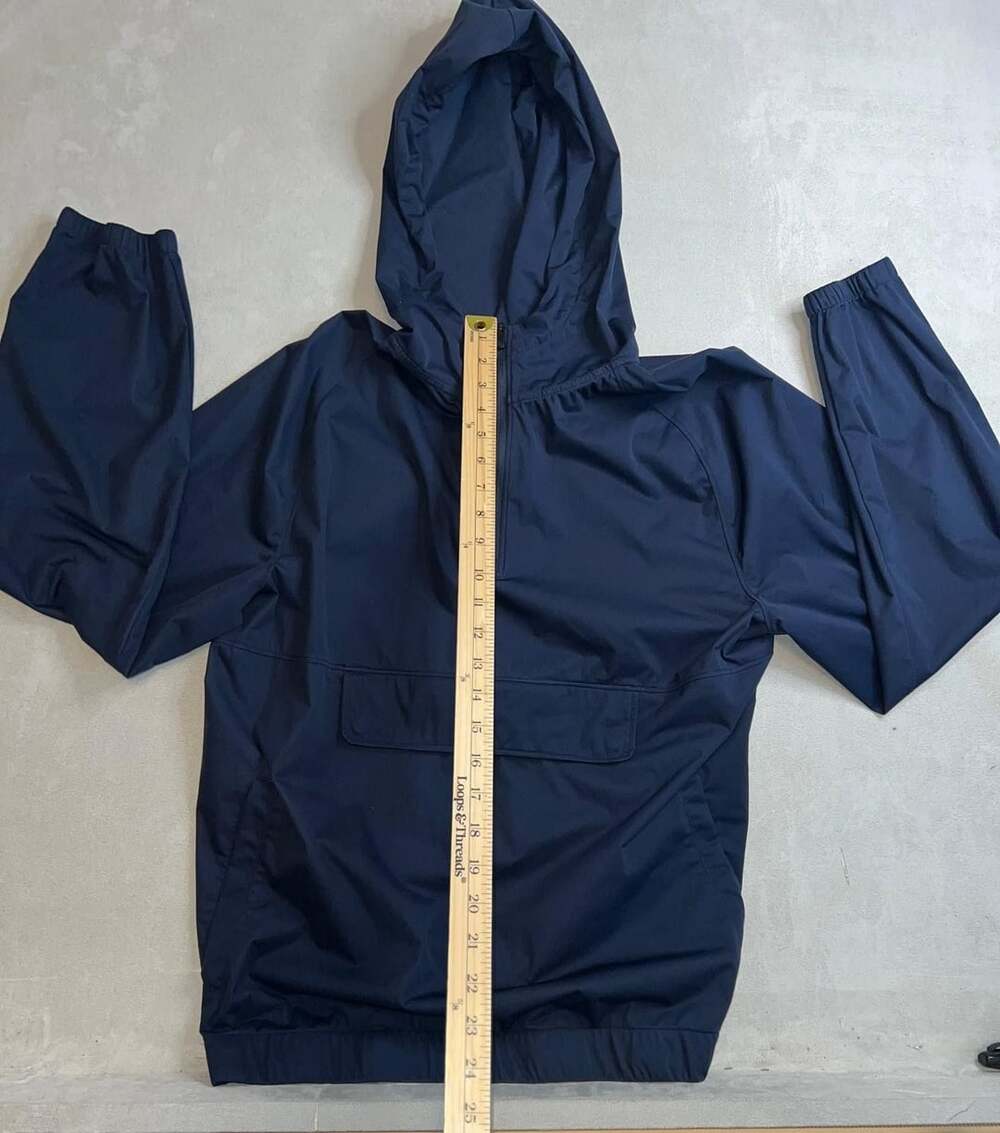 Zella Anorak Jacket Size M Blue Lightweight Half-Zip Pullover Hoodie - Picture 3 of 7